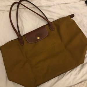 Longchamp 'Large Le Pliage' Tote Camel